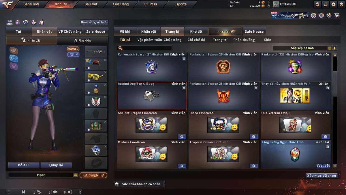 shop acc cf uy tin gia re